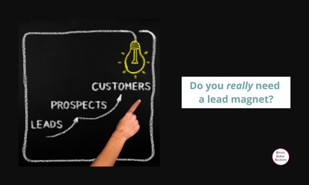 Blog - Do you really need a lead magnet - image of chalk drawing on black board Lead - Prospects - Customers